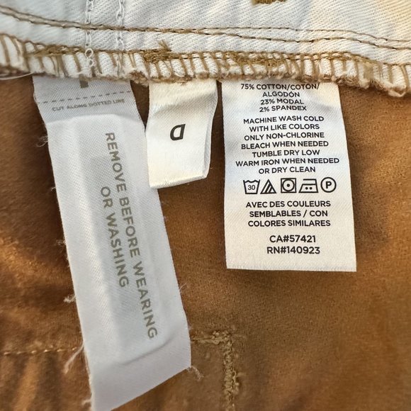 Loft Womens Peachy Orange Curvy High Skinny Corduroy Pants Size 10 Super‎ Soft - Picture 5 of 9